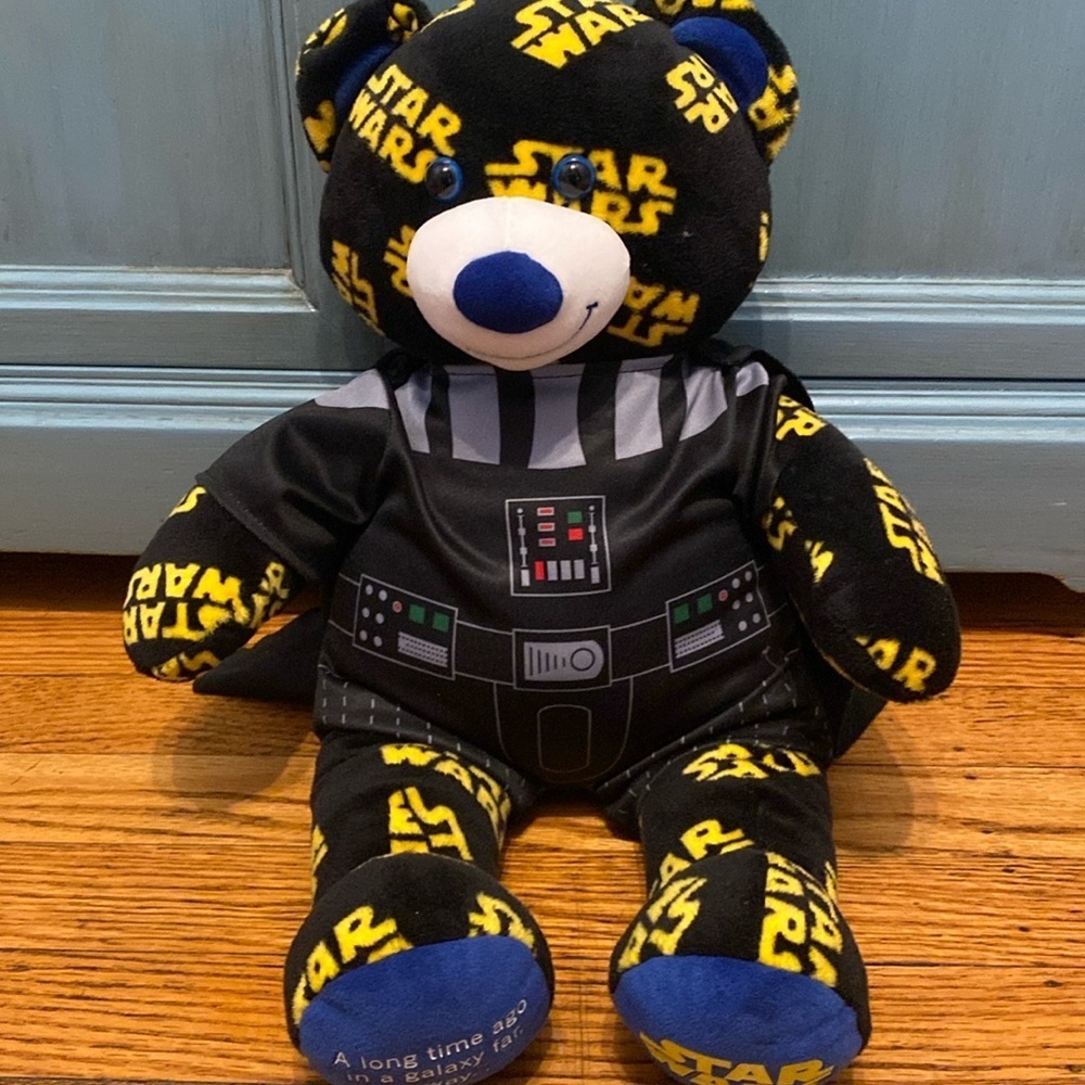 BUILD A BEAR Darth Vader Star Wars Logo Teddy Plush doll 17”